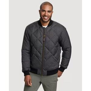 Eddie Bauer 1936 Skyliner Model Down Jacket Men's Size Large Gray Quilted Zip